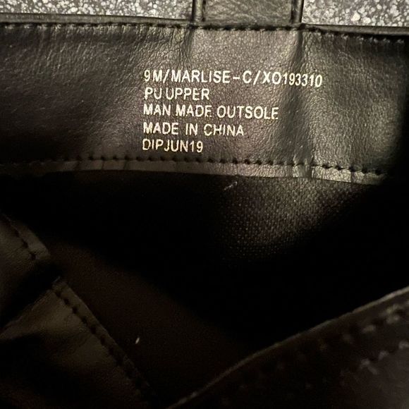 Women's Pull-On Black Slouch Boots with Decorative Zipper and Buckle :: Size 9 - Picture 7 of 7